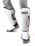 Sandee Cool-Tec White, Black & Red Leather Boot Shinguard