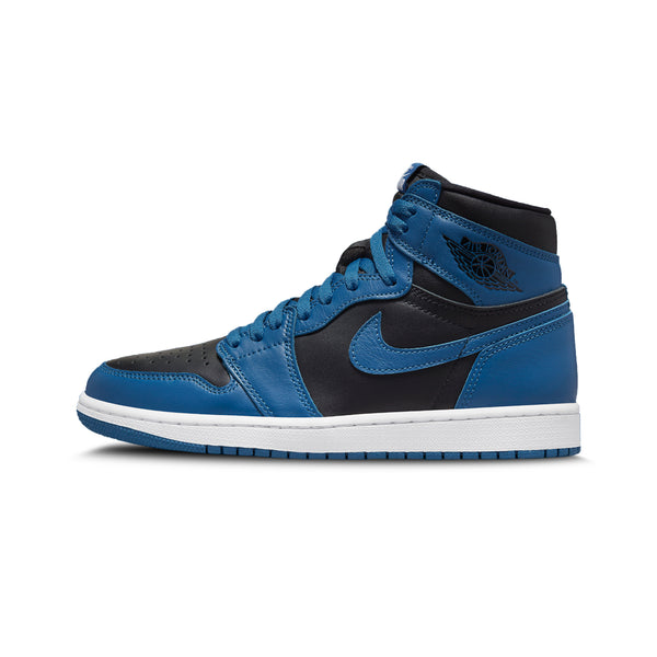 black and white and blue jordan 1