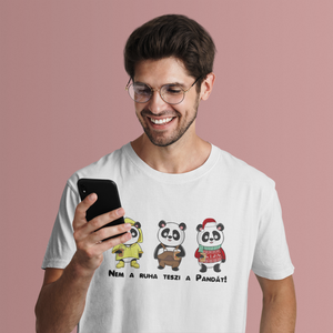 Férfi póló, OXO - Nem a ruha teszi a pandát - WWW.OXOSHOP.HU