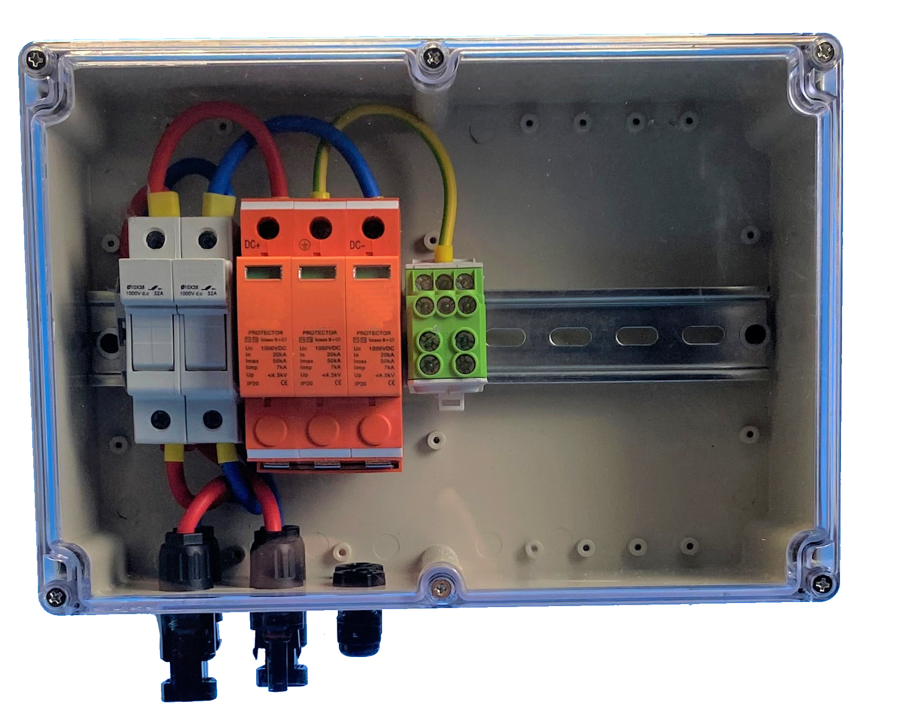 2 Set PV-Sicherungshalter mit 10 x 85 m Sicherung 1500 V DC  Hochdruckstrombegrenzung Photovoltaikanlage Kombinierbox (Farbe: 3 A,  Größe: 2 Set) : : Baumarkt