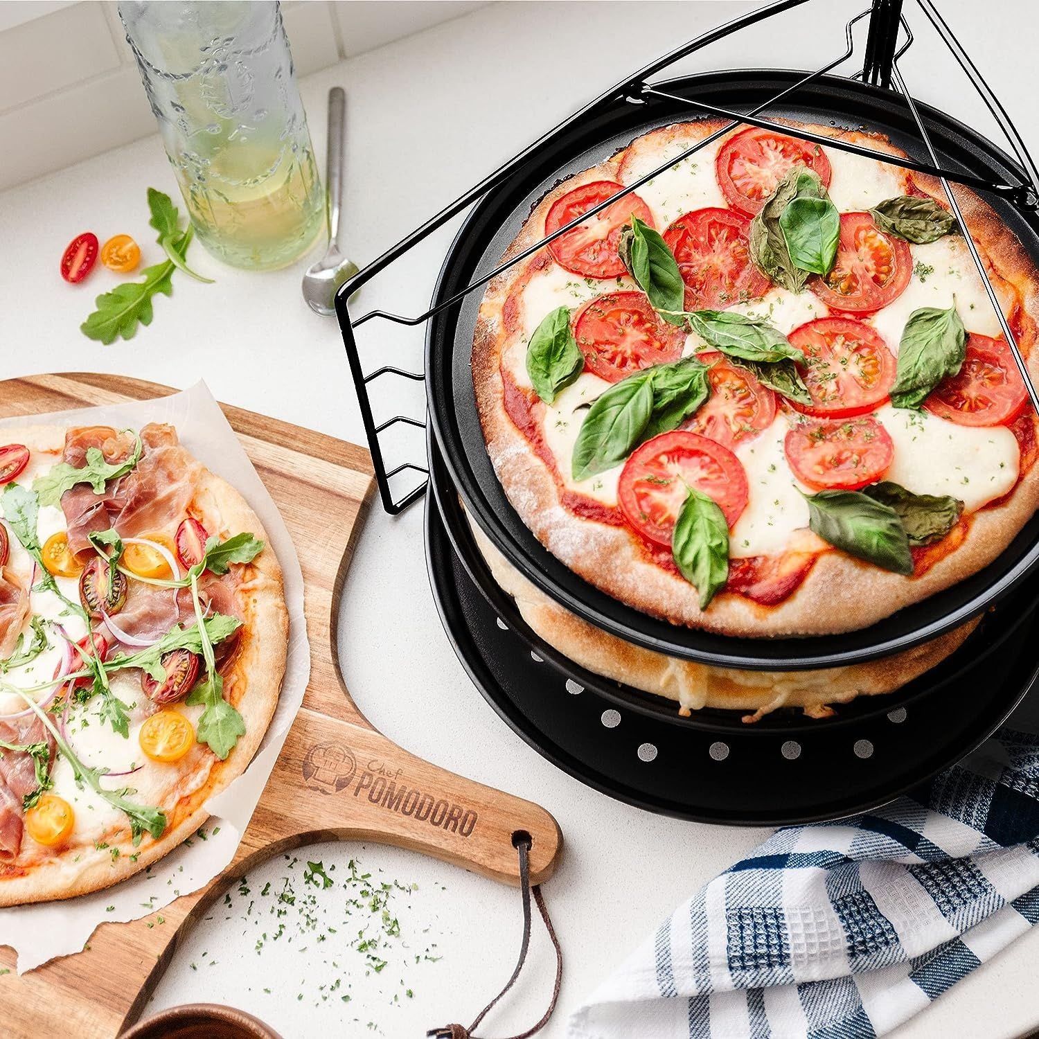 Chef Pomodoro Contenitore per Lievitazione Pizza 35,5 x 28 cm