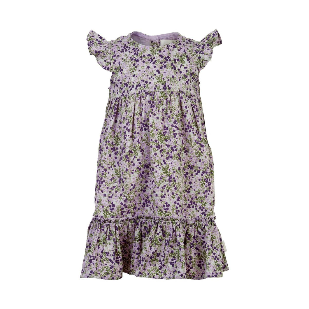 Pastel Lilac Ruffle Sleeve Dress