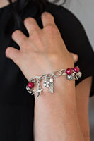 Paparazzi Lady Love Dove - Red Bracelet - The Jewelry Box Collection 