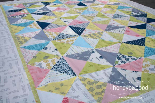 Hour Glass Quilt Kit - Little Things Organic Cotton Fabric | HoneyBeGood