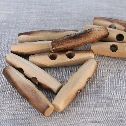 Large wooden toggle buttons