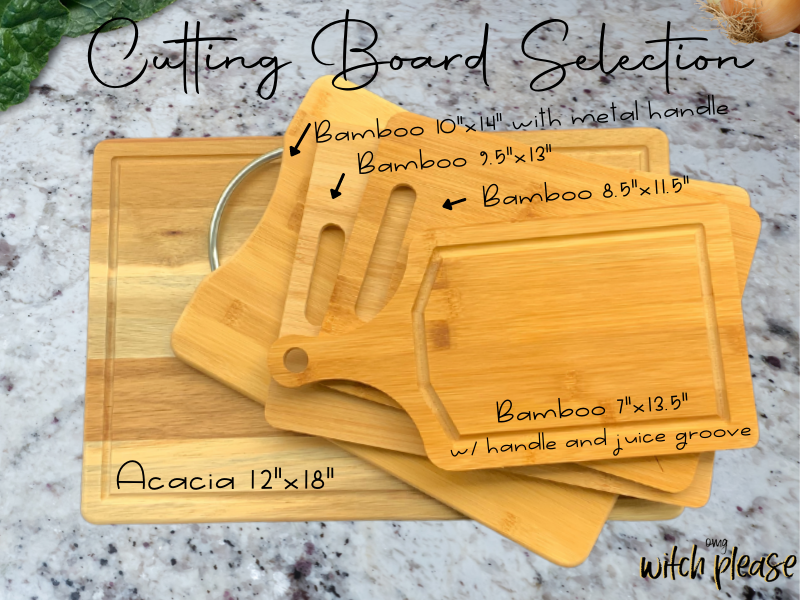 Buy Laser engraved bamboo cutting board with custom design, size: small  online from $18.00