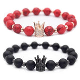 Lovers crown matching bracelets