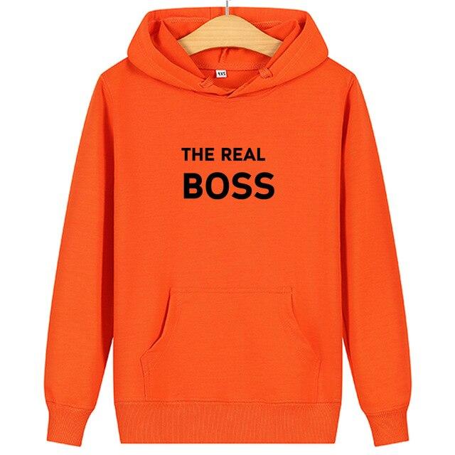 Couple hoodies The real boss