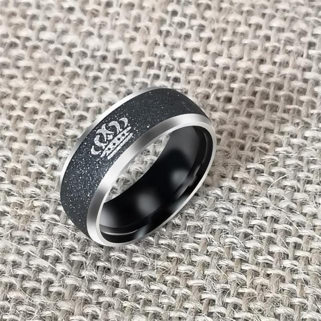 Titanium valentine gift matching rings King and Queen