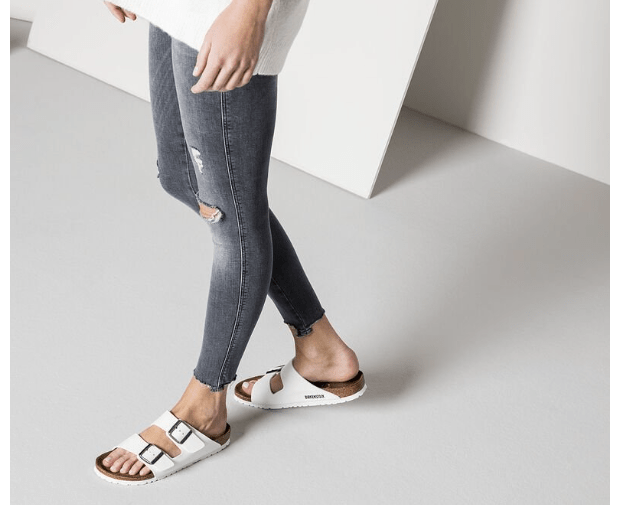 birkenstock arizona white narrow