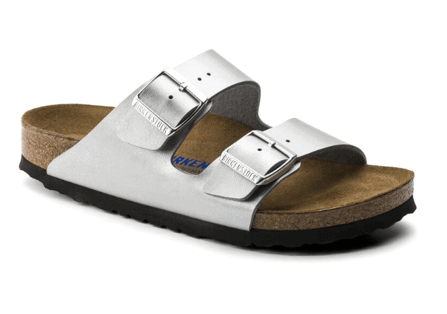 silver birkenstocks arizona