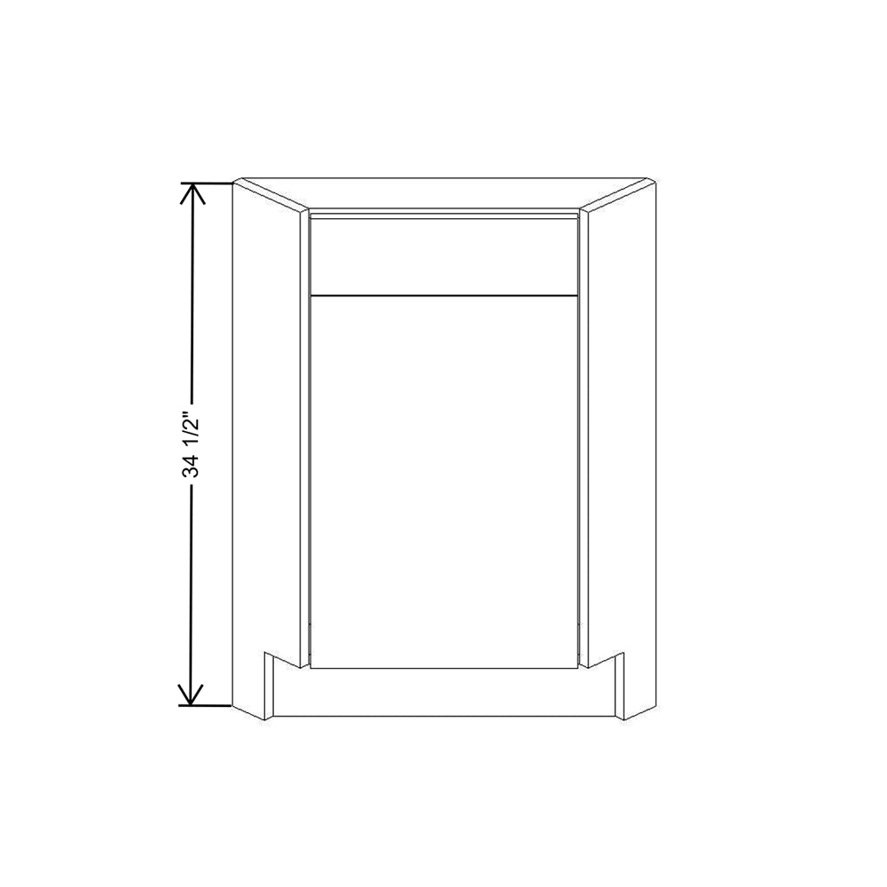 CNC Classic Broadway Cobalt 36" W Diagonal Corner Sink Front
