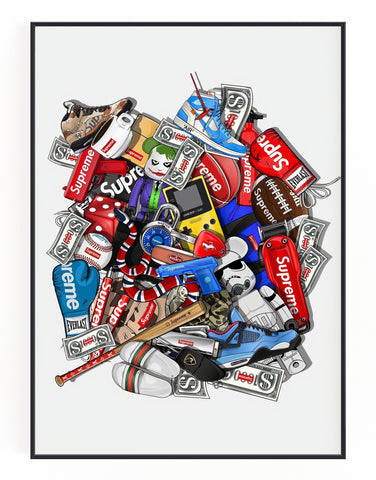 Supreme Stickers Area Rug – Hyped Art