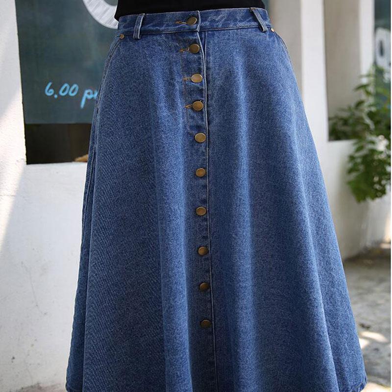 button down skirt with pockets