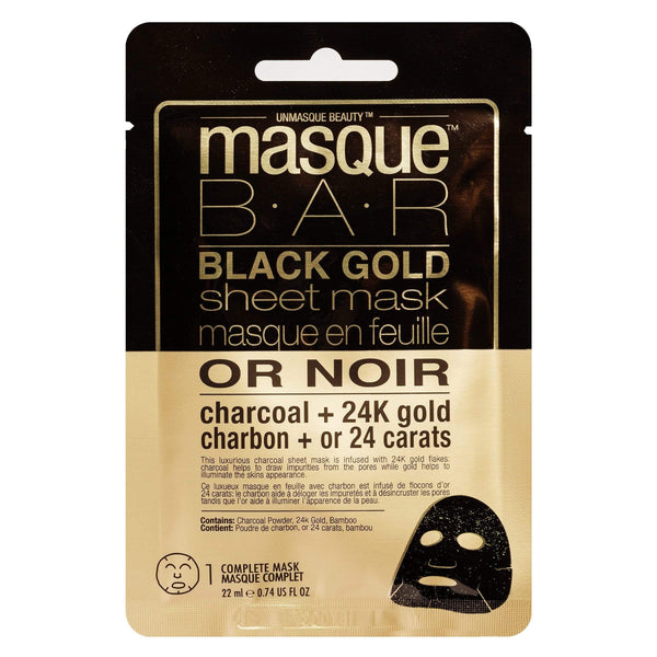 24K Black Gold Detoxifying Sheet Mask | masque BAR