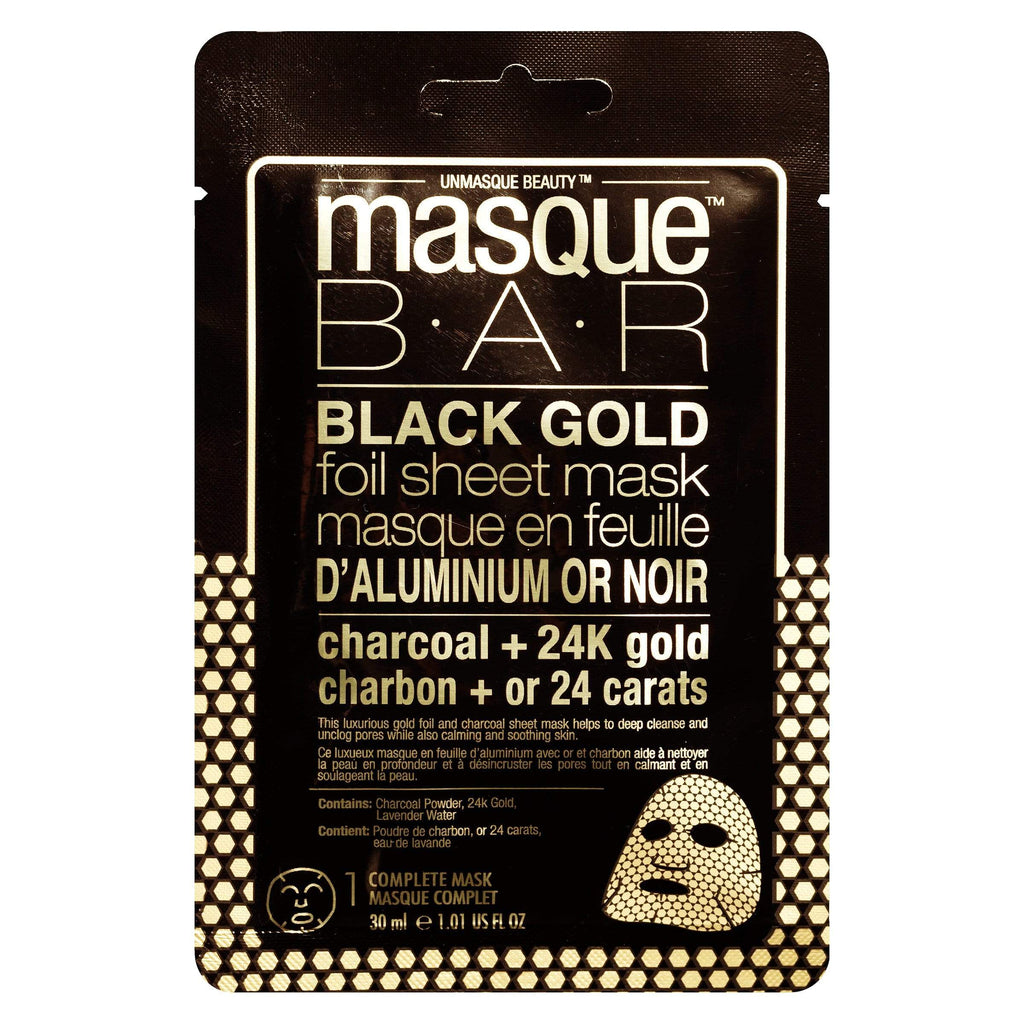 24K Black Gold Foil Deep Cleansing Sheet Mask | masque BAR