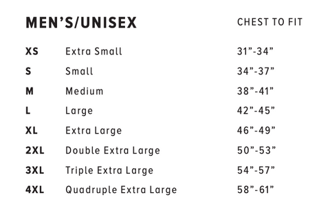 T shirt Sizing