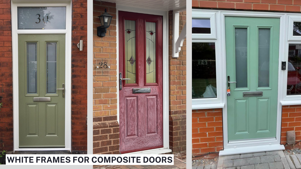 White frame Composite Doors