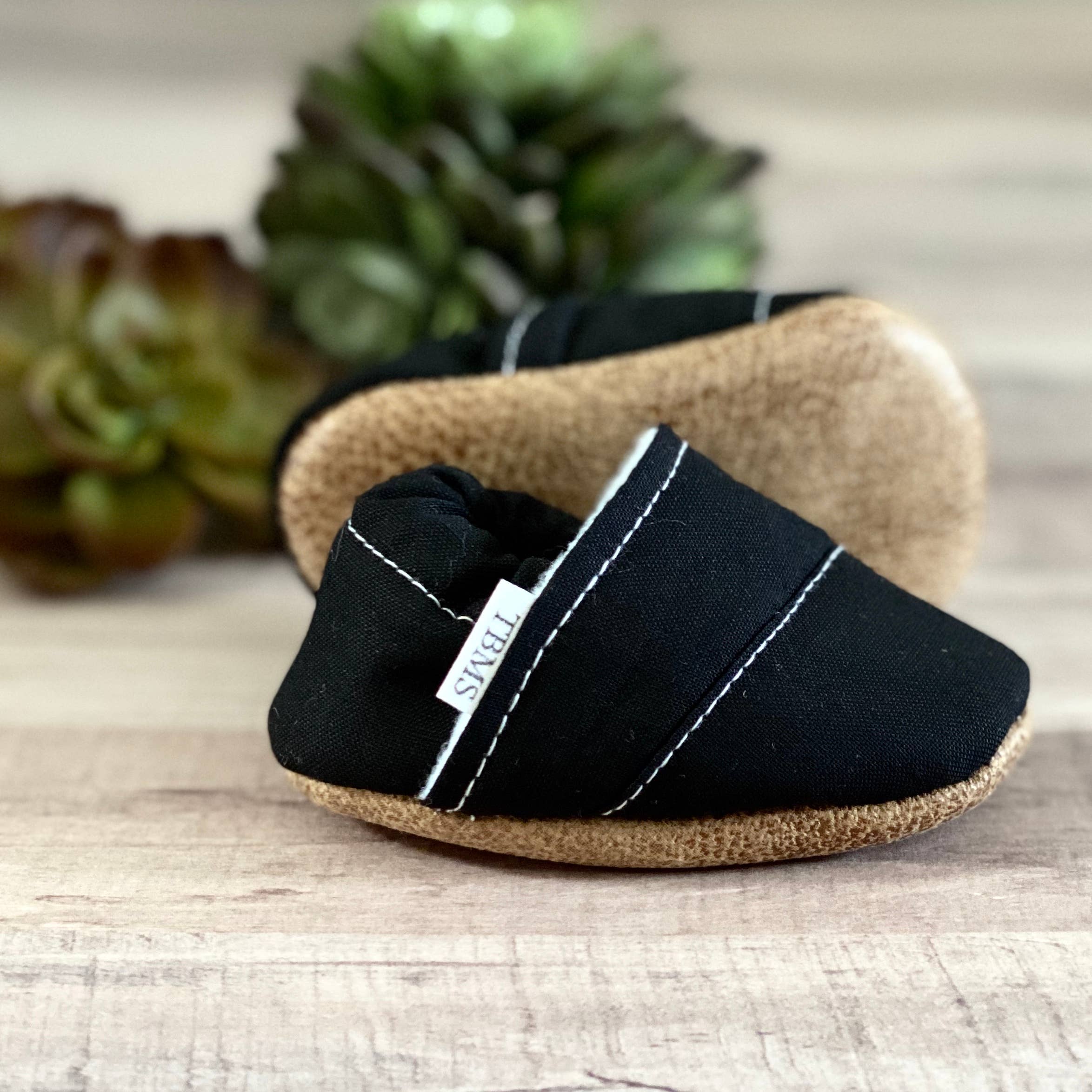 Black Angled Low Tops - Earth Baby Boutique