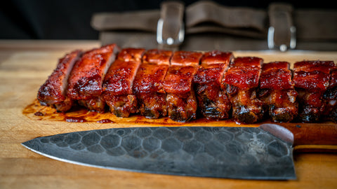 Folded steel smoked ribs