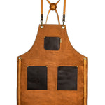 Chef Apron | Tan Waxed Canvas + Genuine Leather