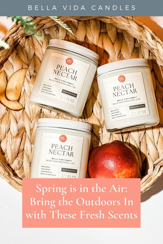 peach nectar scented candle