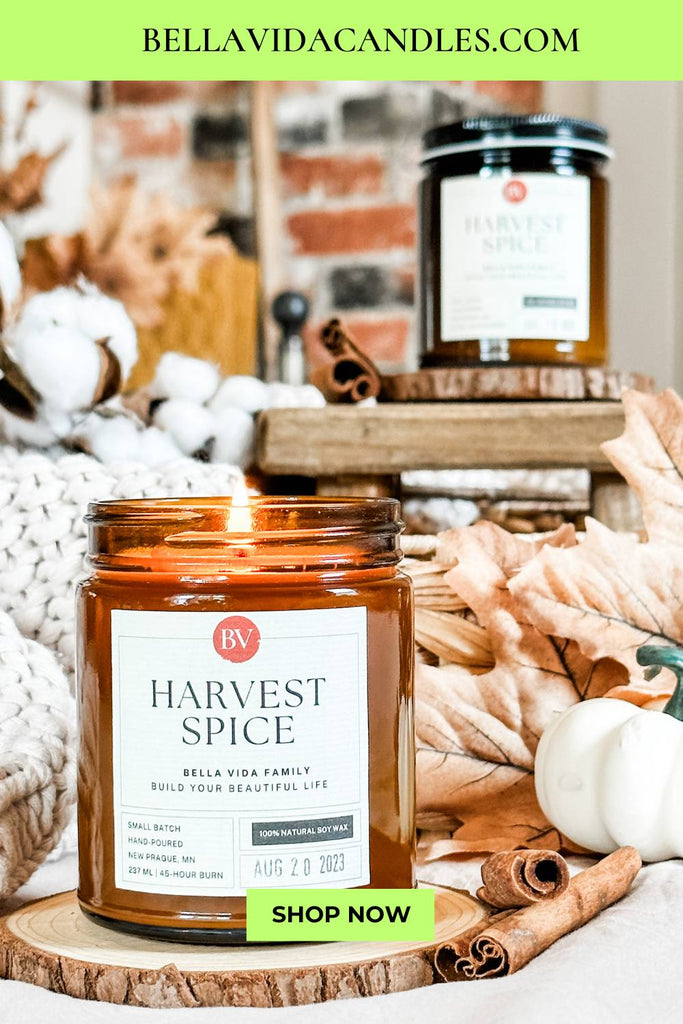 harvest spice fall soy candle