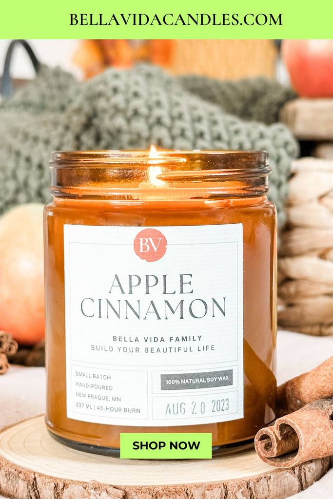 apple cinnamon fall soy candle