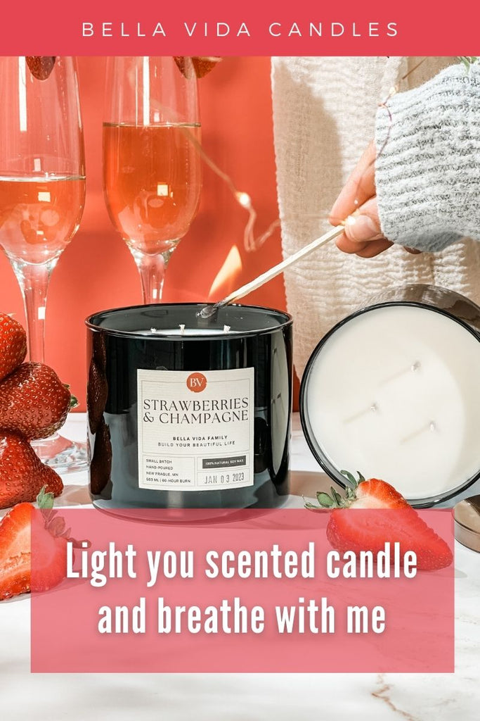 strawberries and champagne scented candle