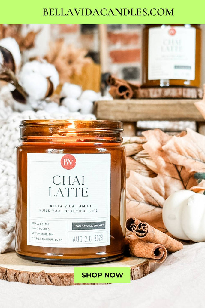chai latte fall soy candle