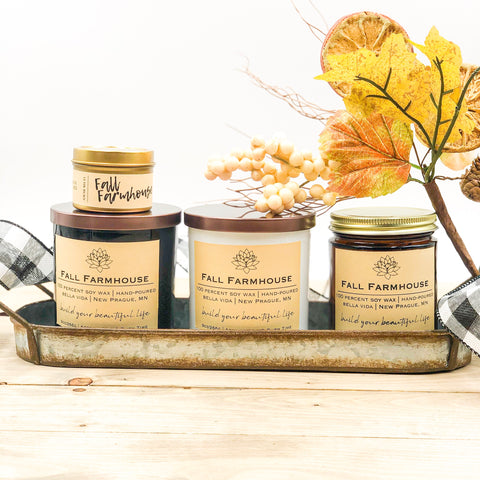 fall farmhouse soy candle