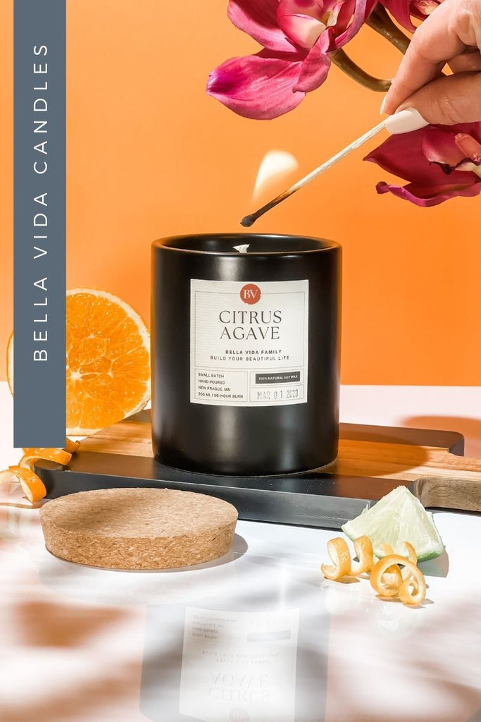 citrus agave scented candle