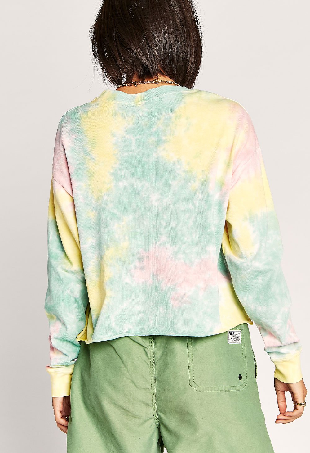 daydreamer tie dye crop sweatshirt