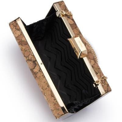 olga berg navy clutch