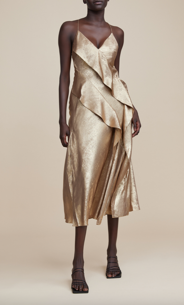 Acler Queensbridge Dress in Gold - Estilo Boutique