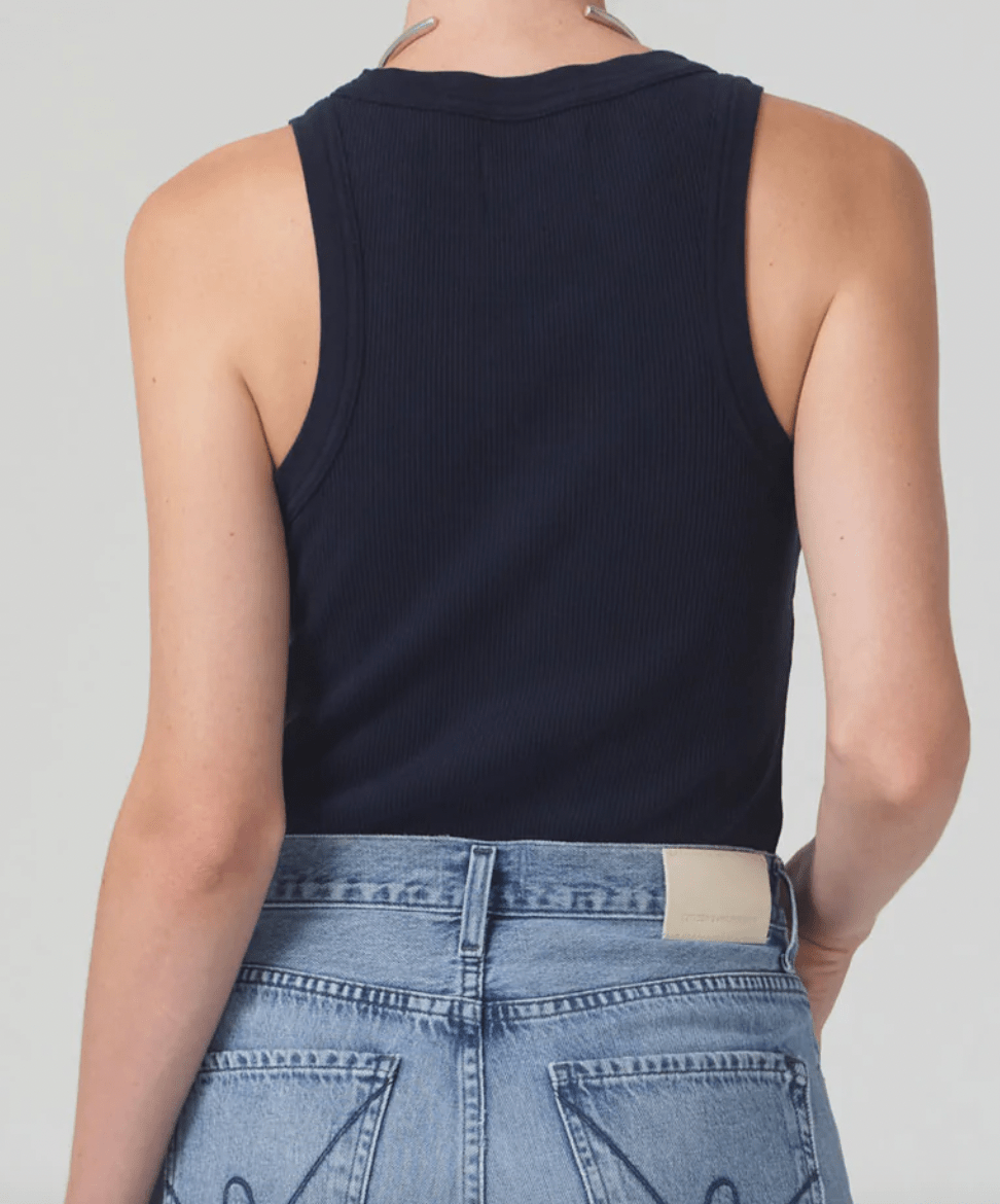 Isabel Rib Tank in Navy – Citizens of Humanity