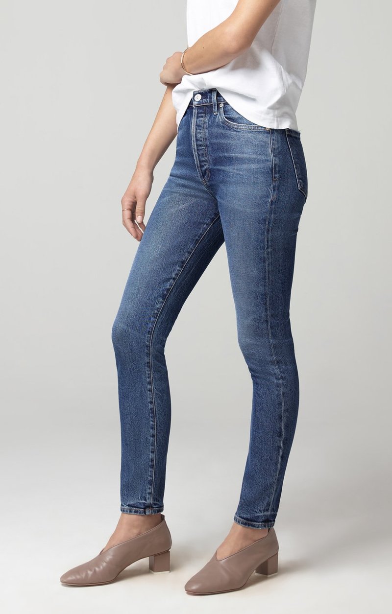 citizens of humanity olivia high rise slim ankle jeans