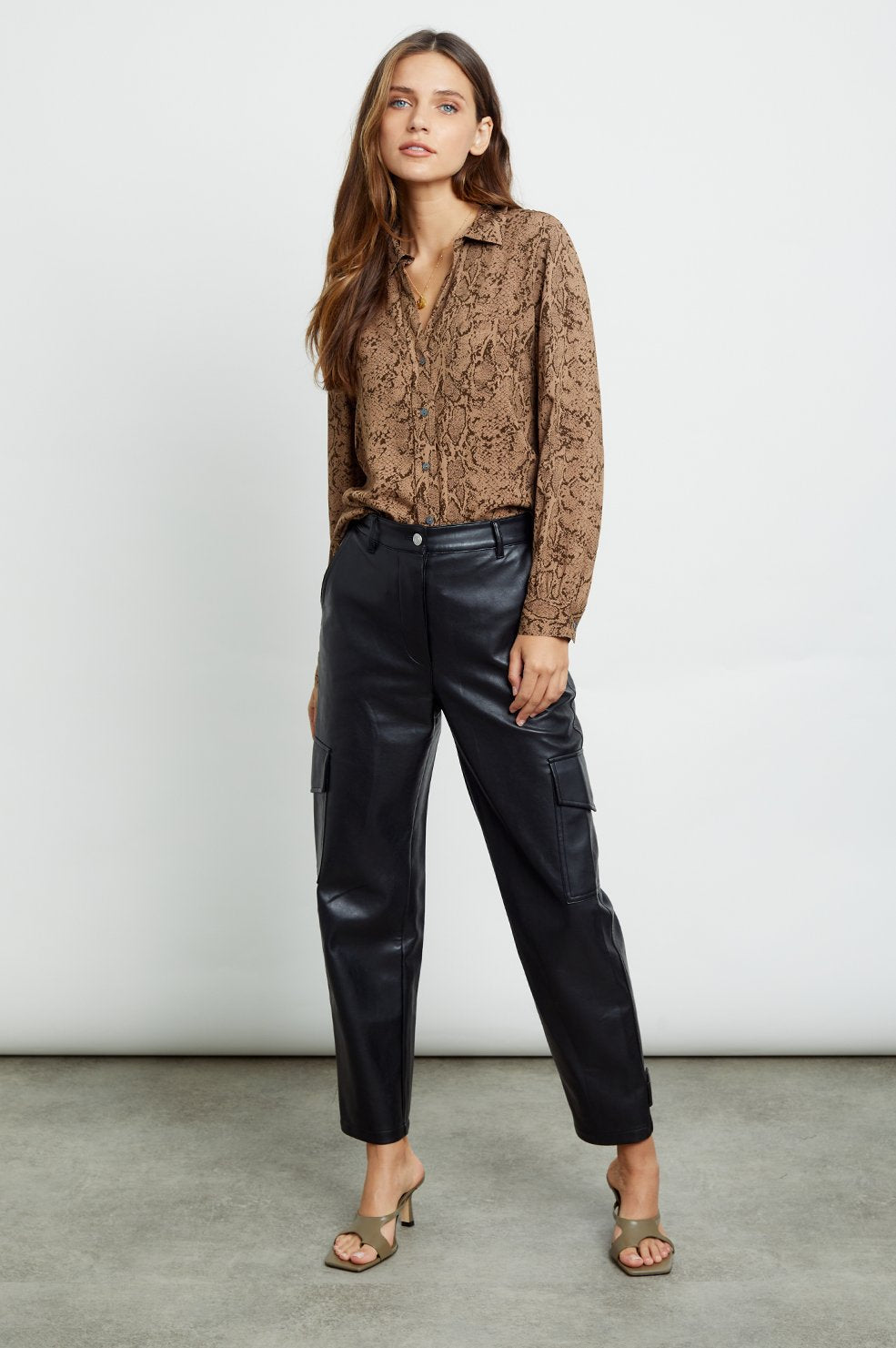 brown snakeskin shirt