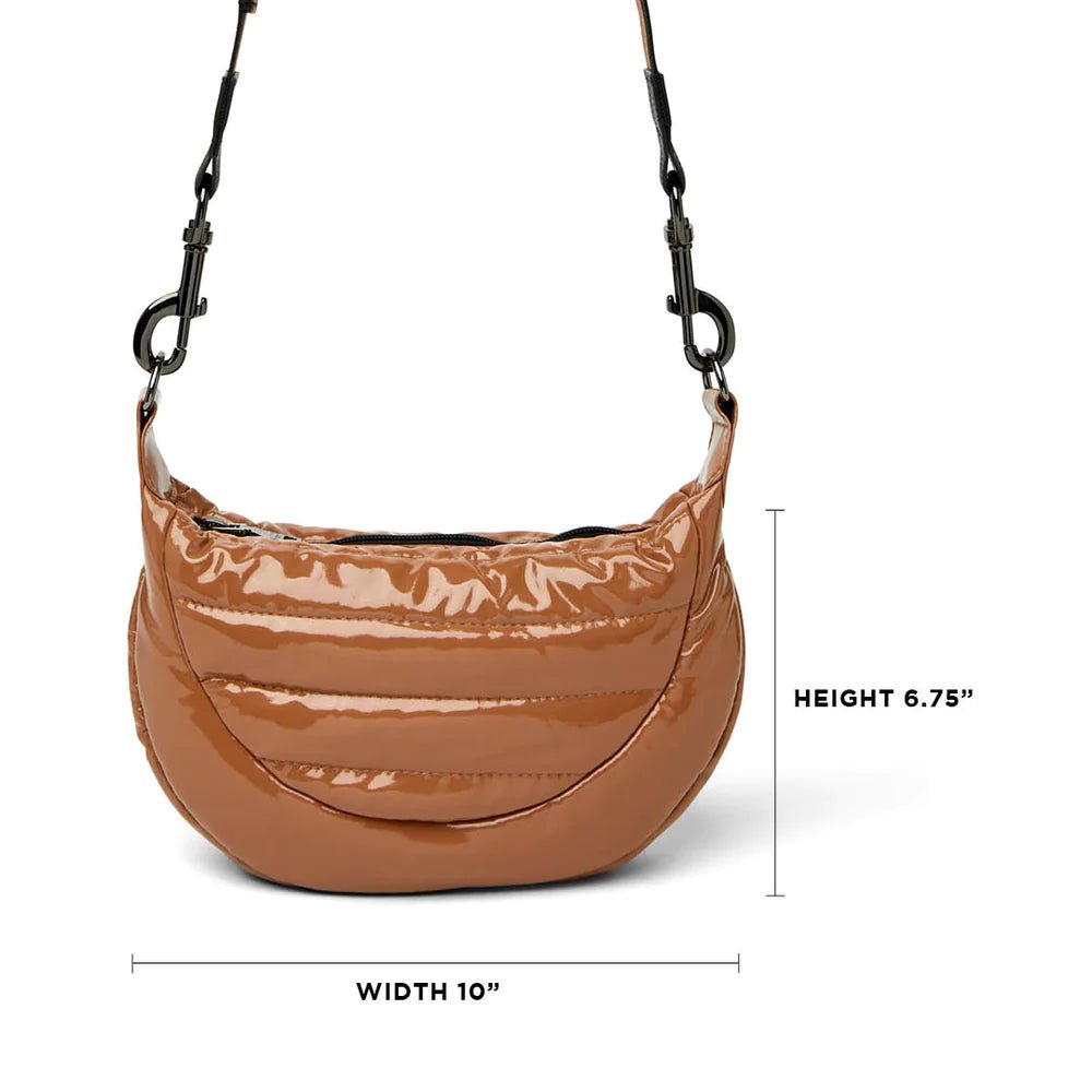 Think Royln Venus Crossbody with Cargo Pockets ,DarkNude Patent