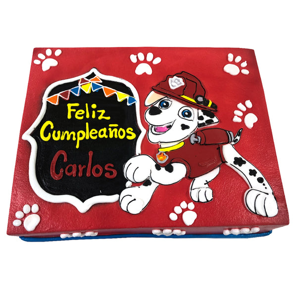 OBLEA De Marshall Patrulla Canina Personalizada Con Nombre Y Edad Para  Pastel O Tarta, Especial Para Cumpleaños, Medida Rectangular De 28x20cm |  