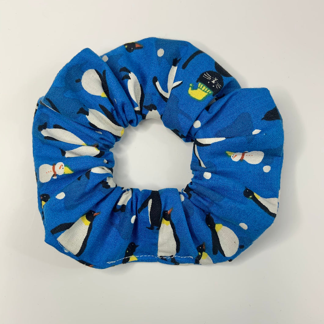 “March of the Penguins” Handmade Scrunchie