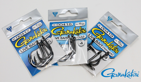 Gamakatsu Shiner Hooks, Upturned Eye - 1/0 Black