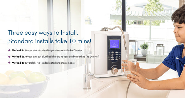 Vesta H2 Alkaline Water Ionizer Three easy ways to Install