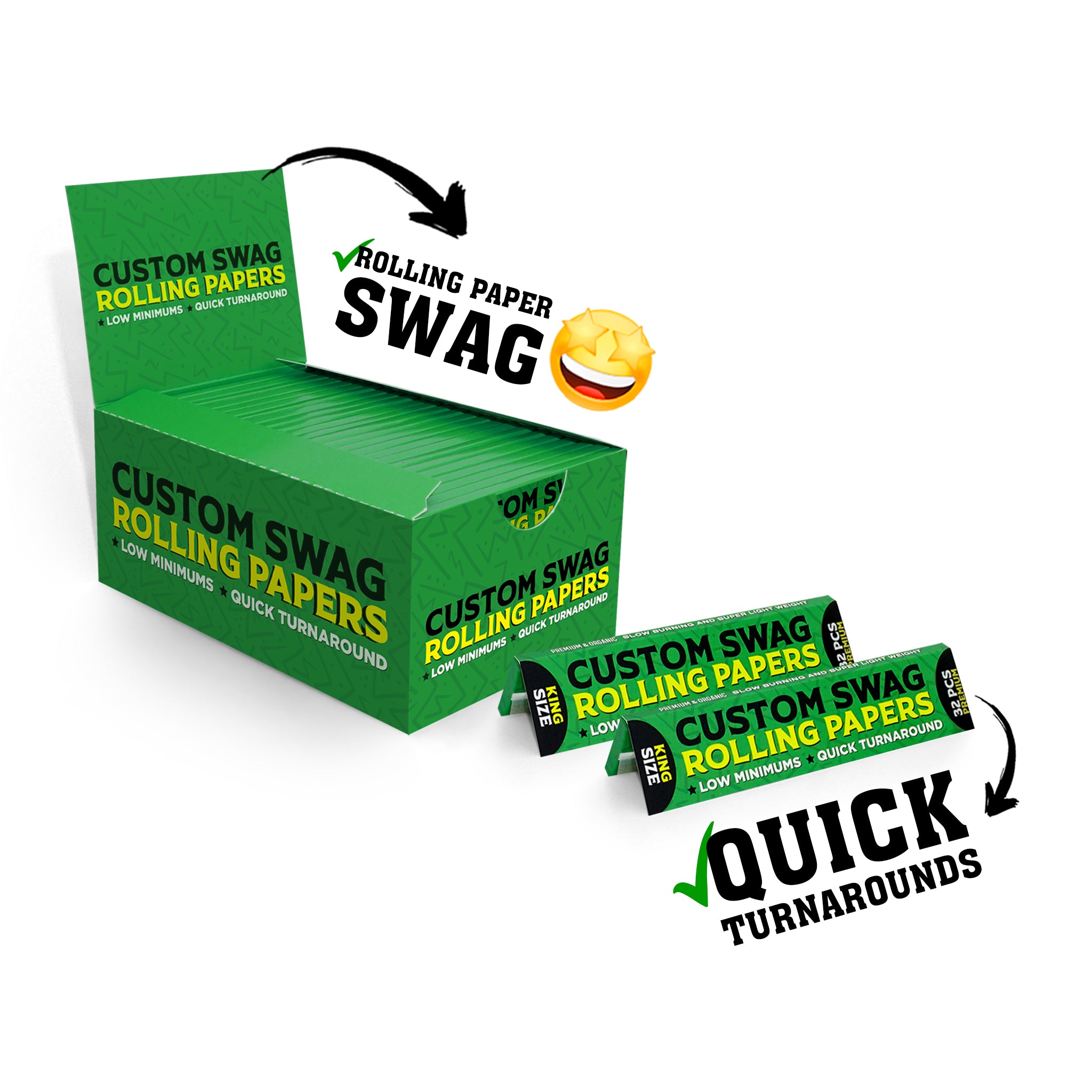 1 1/4 Rolling Papers Business Cards Wholesale Ships From Tampa