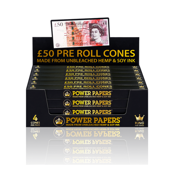 Download POWER PAPERS™ GBP£50 Pre Rolled Cones