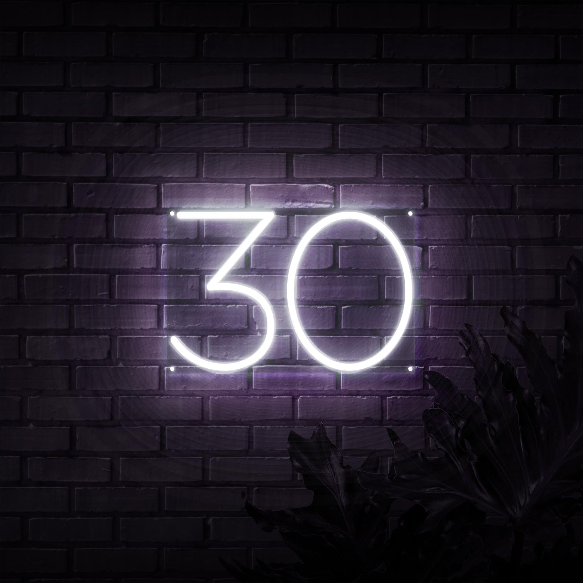 30 Birthday Numbers Outline Neon Sign | Sketch & Etch Neon