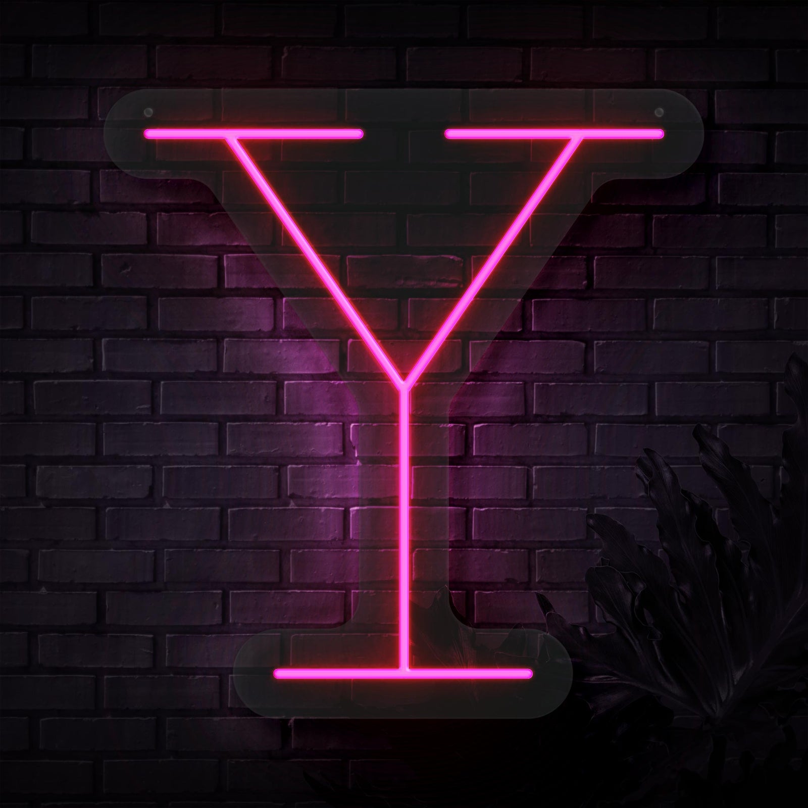 Personalized Initial Letter Y Neon Sign | Sketch & Etch Neon