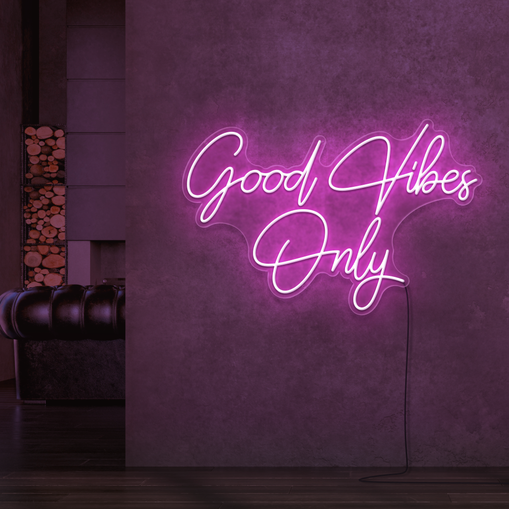 Good Vibes Only Neon Sign  Fully Customizable in Different Sizes