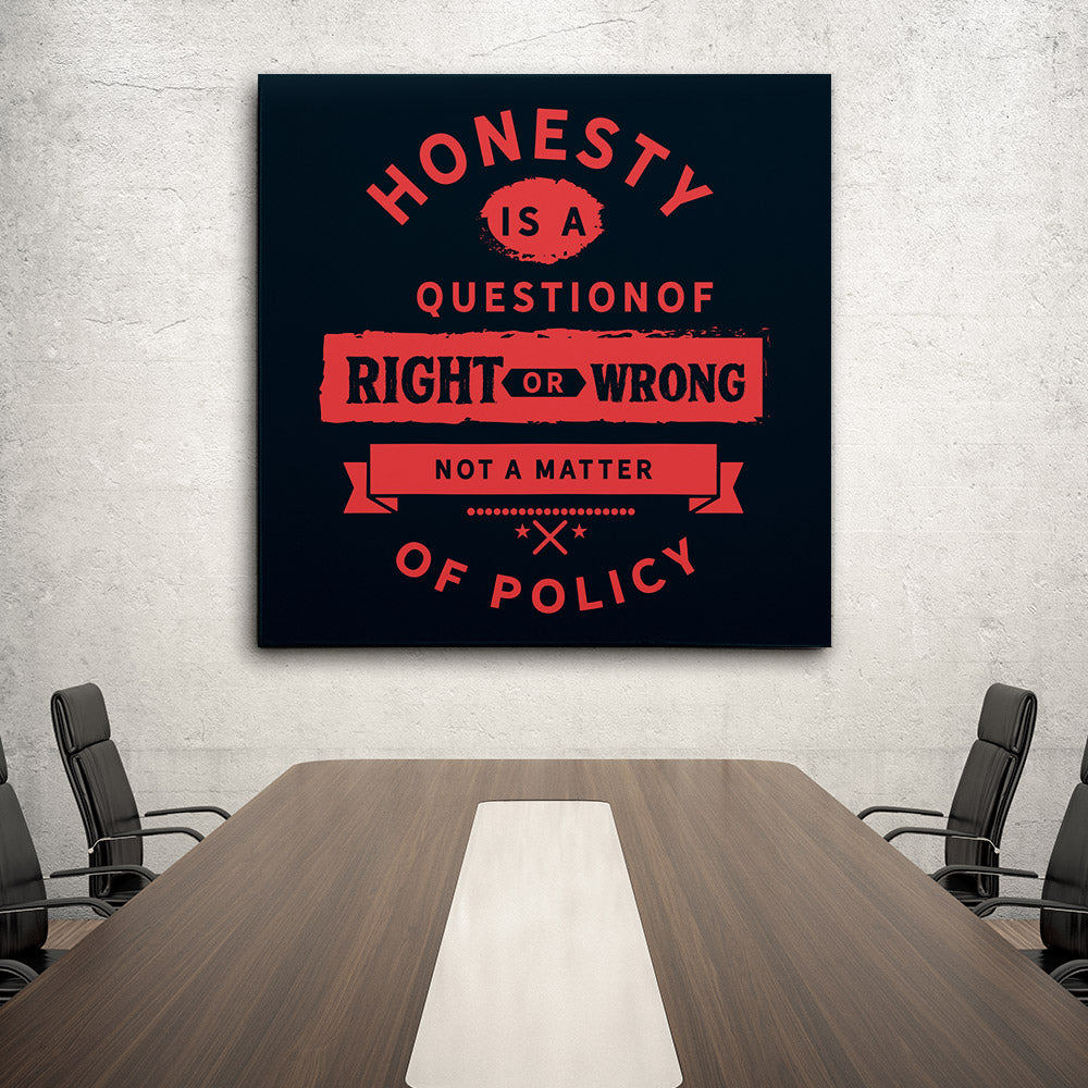 Honesty Canvas Wall Art for your Home or Office. Motivational, inspirational and modern canvas wall art for your Home or Office.