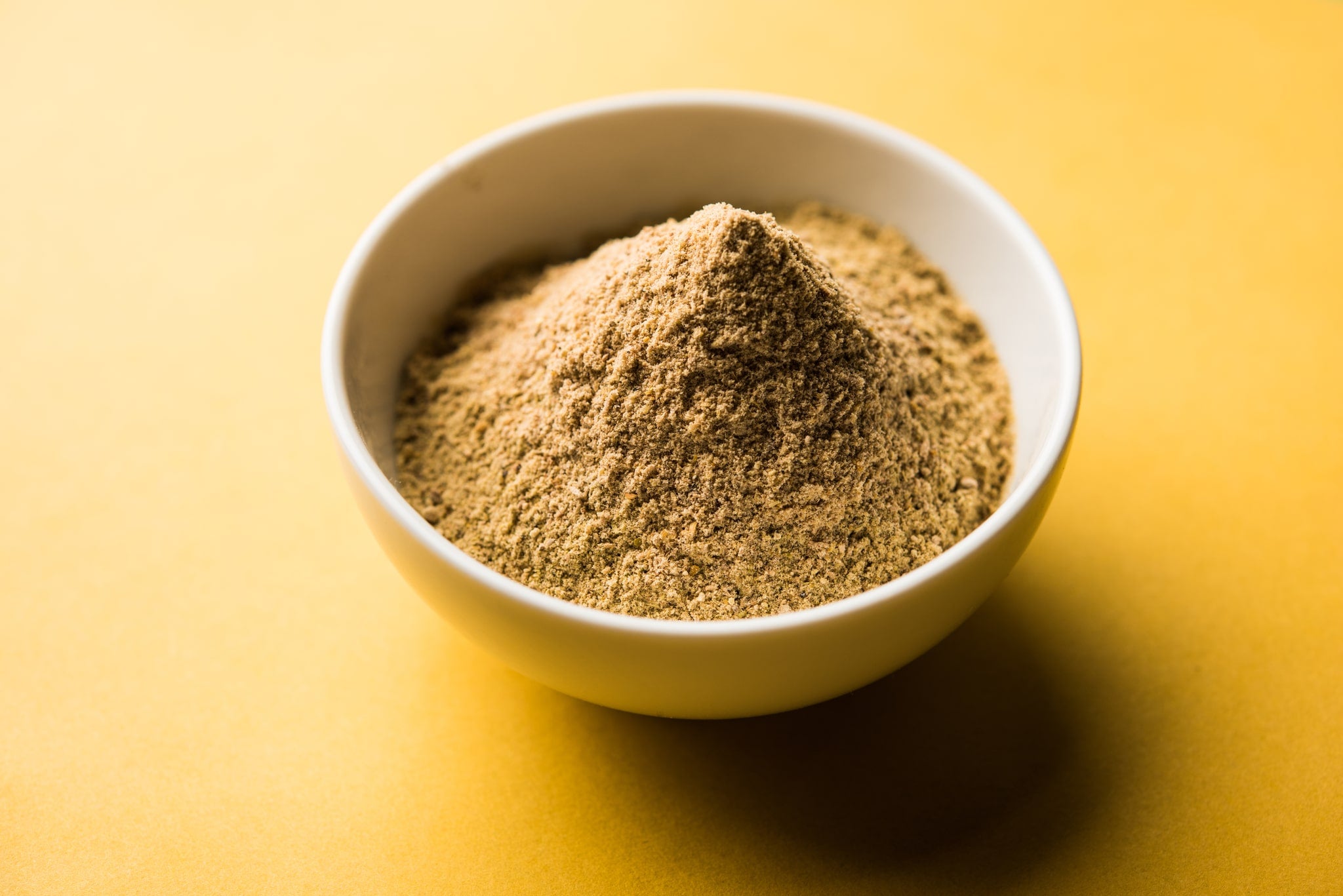 Bowl of dried mealworm powder